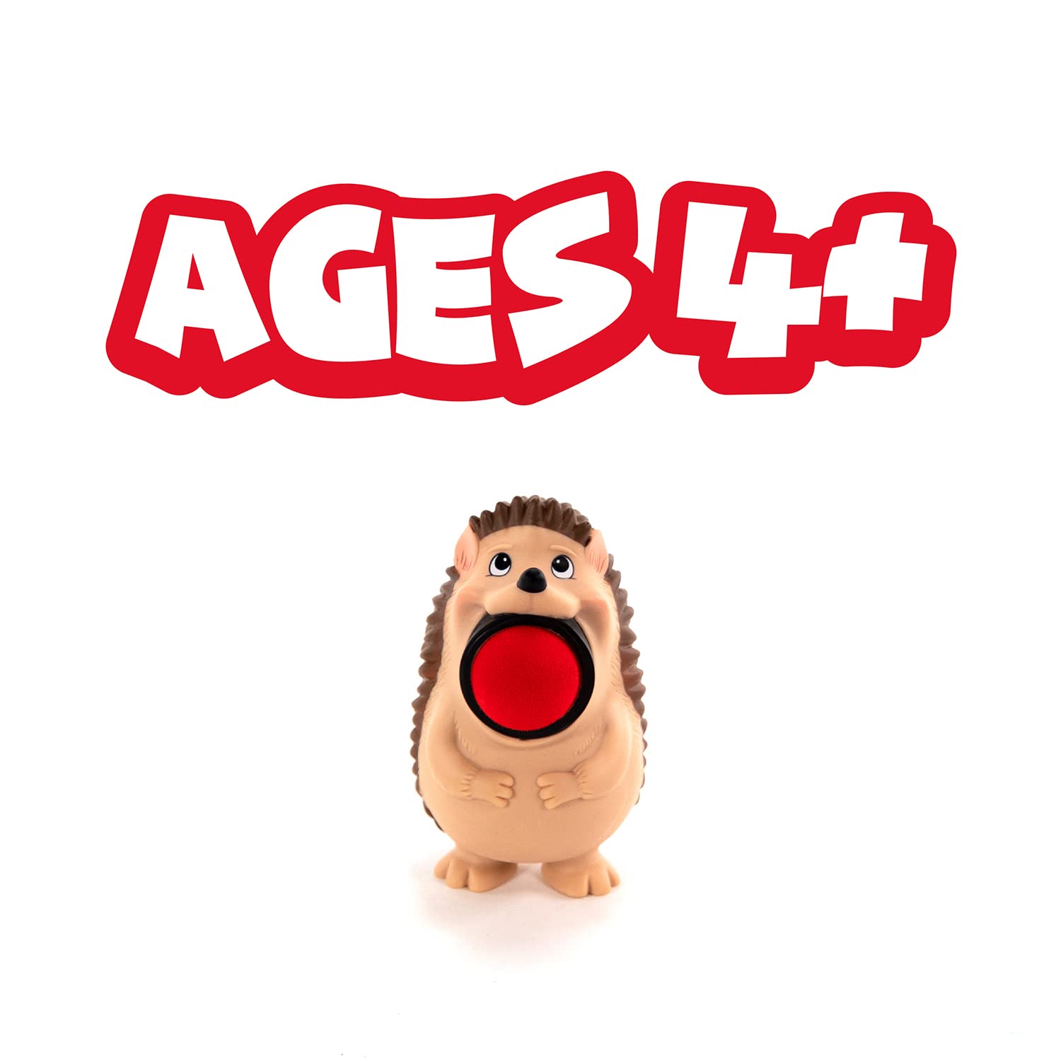Hog Wild Hedgehog Ball Popper Toy - Holiday Stocking Stuffer Includes 4 Soft Foam Balls - Squeeze to Pop Air Powered Balls Up to 20 Feet -