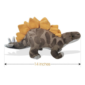 ArtCreativity 14 Inch Cozy Stegosaurus Plush Dinosaur Toy - Soft and Cuddly Stuffed Animal for Kids - Cute Nursery Decor - Carnival Prize - Best Gift