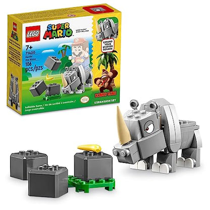 LEGO Super Mario Rambi The Rhino Expansion Set 71420, Game Inspired Building Toy Set to Combine with a Starter Course, This Collectible Super Mario