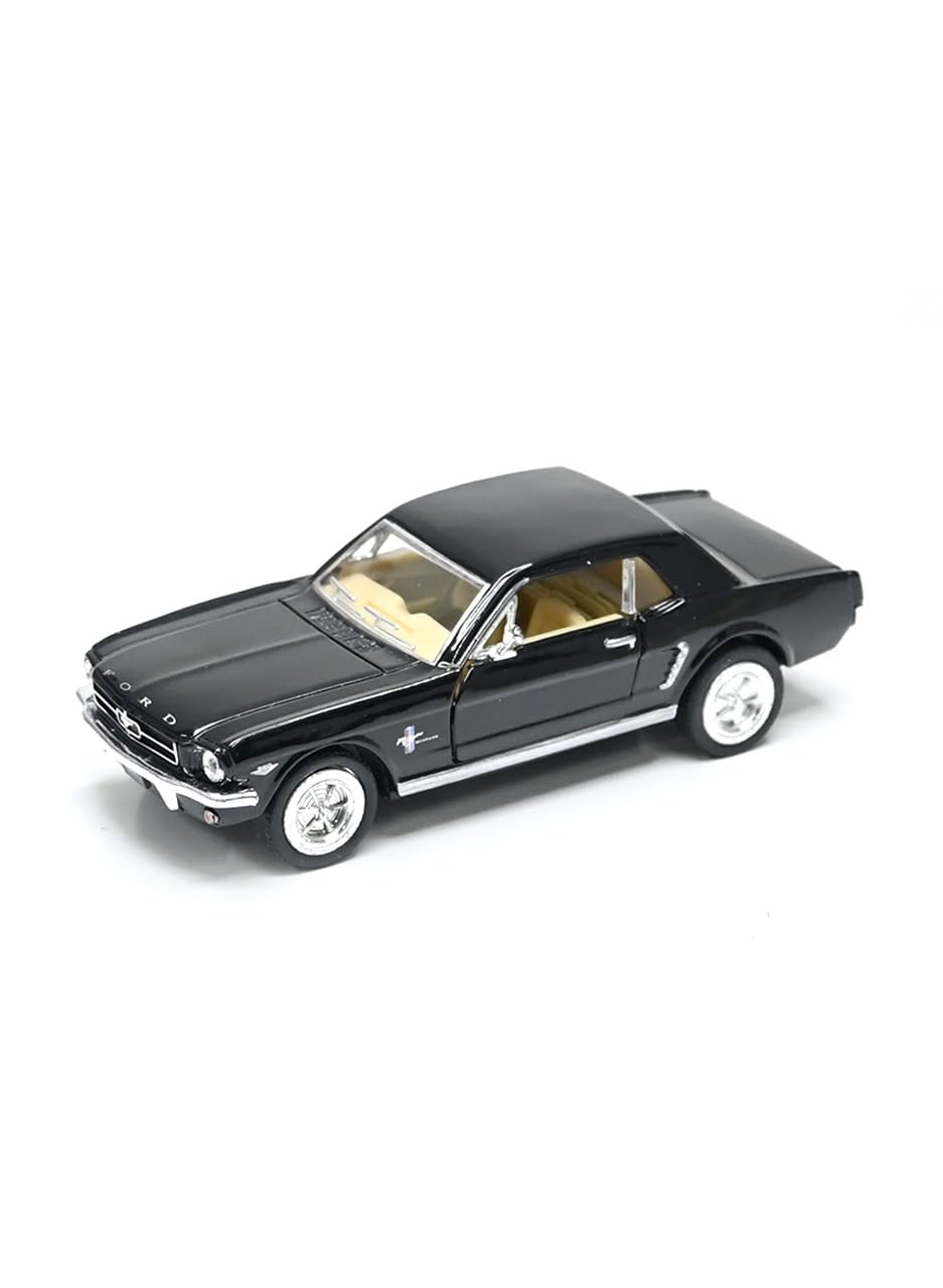 KiNSMART 1964 1/2 Ford Mustang 1:36 Scale 5" Die Cast Metal Model Classic Toy Car (Black)