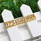 Acxico 1Pcs Mini House Miniature 1:12 Scale Set of Gold Colour Door Numbers 0-9