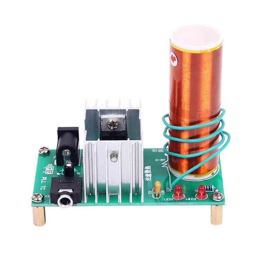 Tesla Coil Arc Experiment Plasma High Temperature High Pressure Plasma Magical Scientific Experiment Students Electronic DIY Production with Music