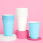 xo, Fetti 50pk Blue White Plastic Cups 16 oz | Party Drinkware Decor