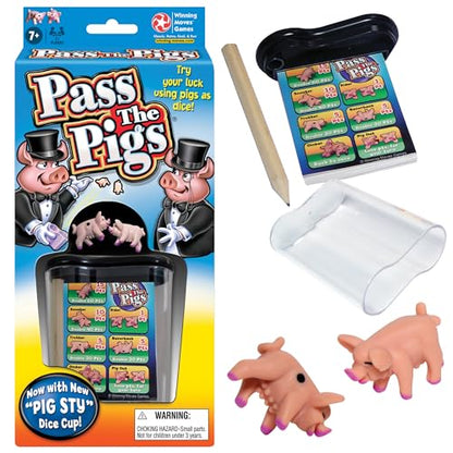 Pass the Pigs, Hilarious Pig Dice Game by Winning Moves Games USA