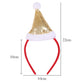 Amosfun Santa Hat Headband Christmas Headband with Mini Sequins Hat Novelty Hair Band for Xmas Holiday Party Supplies 4pcs
