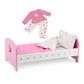 Emily Rose 14 Inch Doll Bed Set with Matching Pajamas | Includes Wooden Bed, Bedding Set, and PJs | Doll Furniture & Accessories