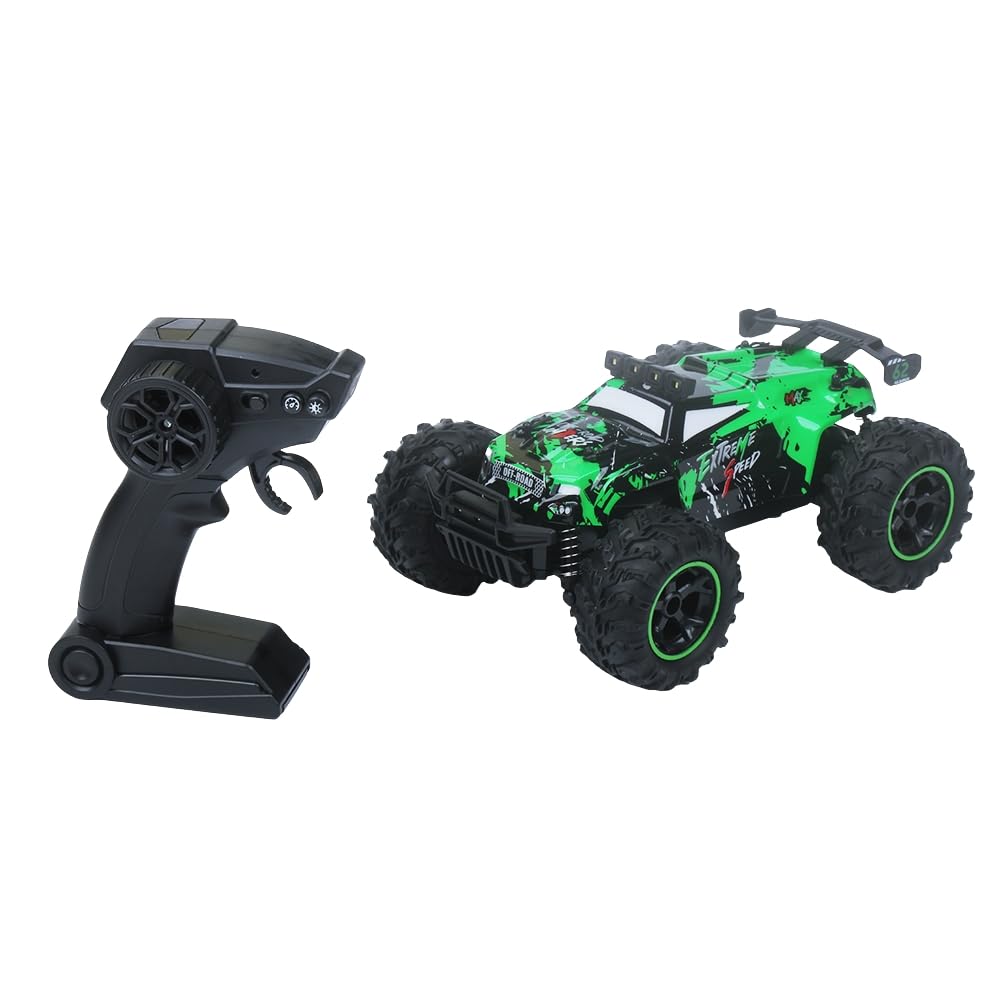 High Speed Xtreme RC Crusher 4WD Monster Truck - 2.4GHz Off-Road Remote Control Car with Lights, Suspension & Large All-Terrain Tires, Up to 8 MPH
