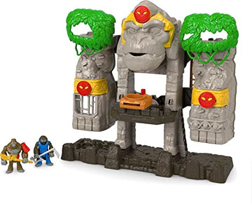 Fisher-Price Imaginext Preschool Toy Gorilla Fortress Playset with Poseable Figures & Accessories for Pretend Play Ages 3+ Years