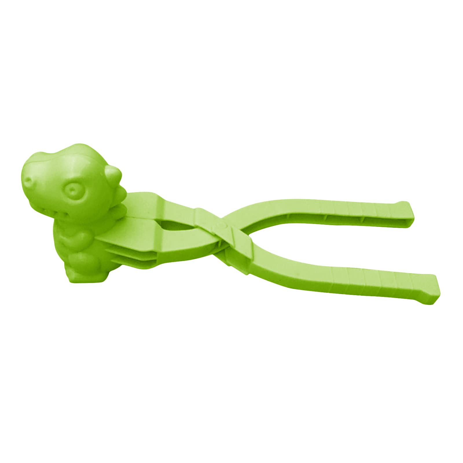cxnbm Snowball Maker Mold, Dinosaur Shape Snowball Maker Toys,2021 New Winter Snow Toys, Funny DIY Snow Ball Clip Tool for Kids Adults (Green, 1PC)