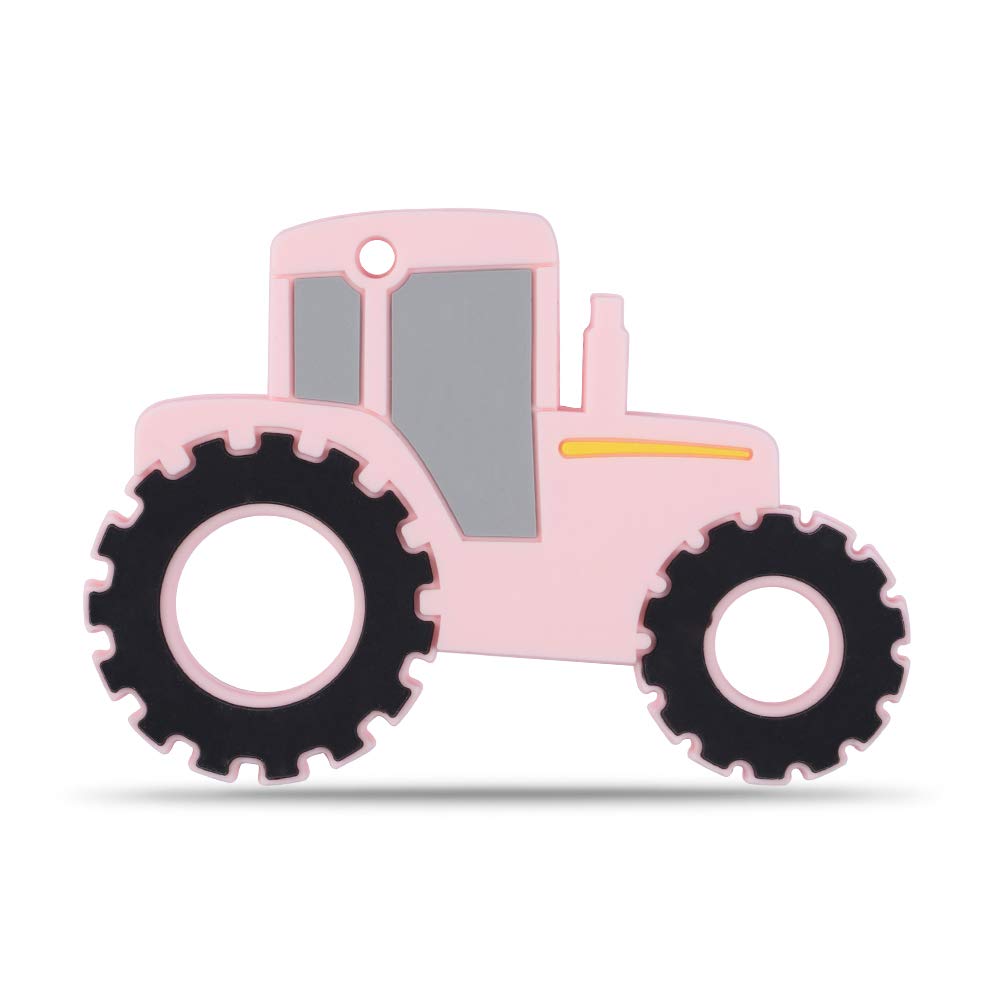 Baby Tractor Car Silicone Teether,Sensory Chew Toys,BPA Free Soft and Effective Infant Teething Pain Relief,Freezer Safe,Food Grade Silicone,Best