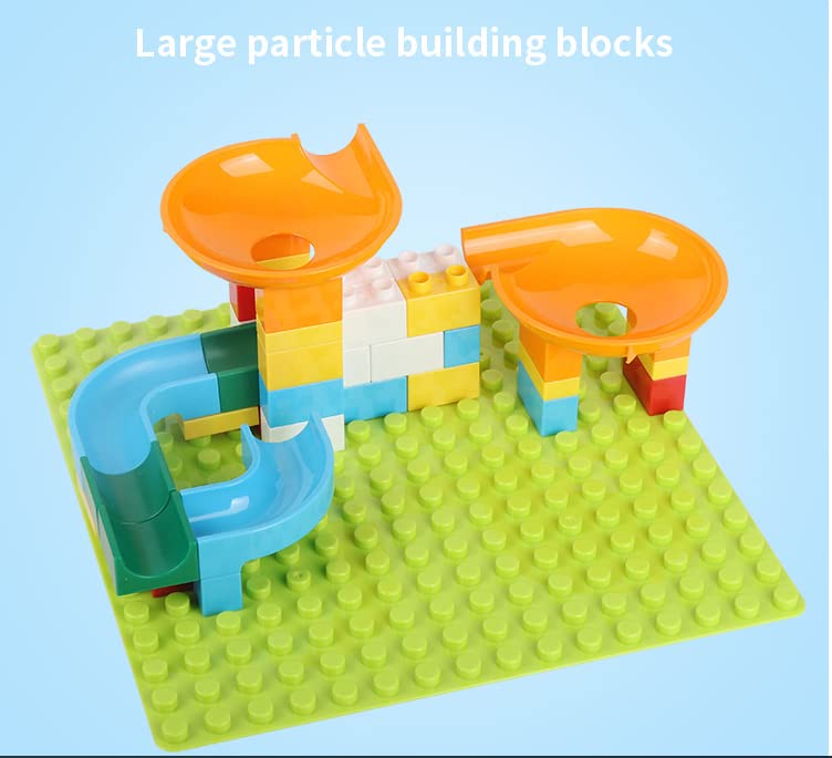 6 Pack Large Building Brick Baseboard in Blue, Green, Gray, 10 x 10 Inch Baseplates Compatible with DUPLO,MEGA, Baseplate for DIY Play Table or Wall