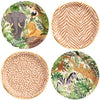 xo, Fetti Animal Print Safari Paper Plates, 4 Designs | 24 pcs 9" | Kids Decorations, Jungle Party Setting, Wild Birthday Decor, Rainforest
