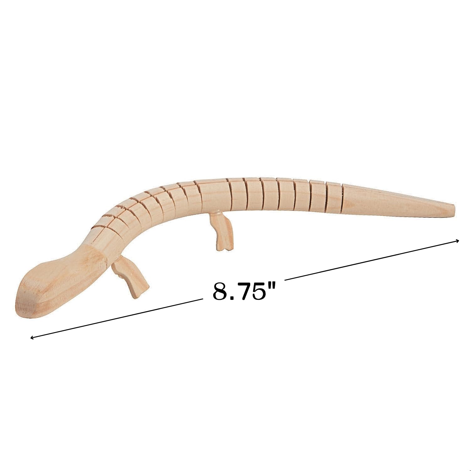 Fun Express DIY Wood Lizards - VBS Vacation Bible School Supplies/Decor - Set of 6 - Over 8 Inches Long - Craft Toys for Kids