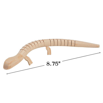 Fun Express DIY Wood Lizards - VBS Vacation Bible School Supplies/Decor - Set of 6 - Over 8 Inches Long - Craft Toys for Kids