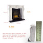 iLAND Dollhouse Furniture and Accessories of Dollhouse Fireplace on 1/12 Scale w/Fire Light & Fireplace Tools & Tong & Firewood Rack (Rococo 4pcs)