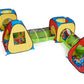 UTEX 8 in 1 Pop Up Kids Play Tent with 4 Tunnel, Indoor/Outdoor Playhouse