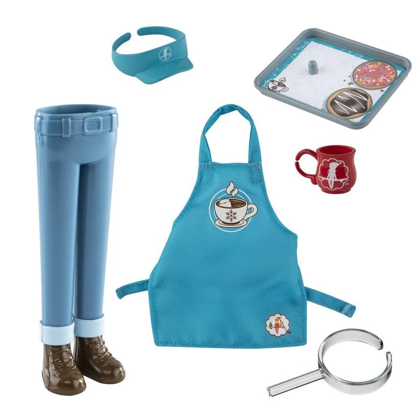 The Elf on the Shelf Christmas Tradition Box Set with Elf (Light Tone Boy), Story Book and MagiFreez Cocoa to Go Barista Accessory Set (Multi-Item