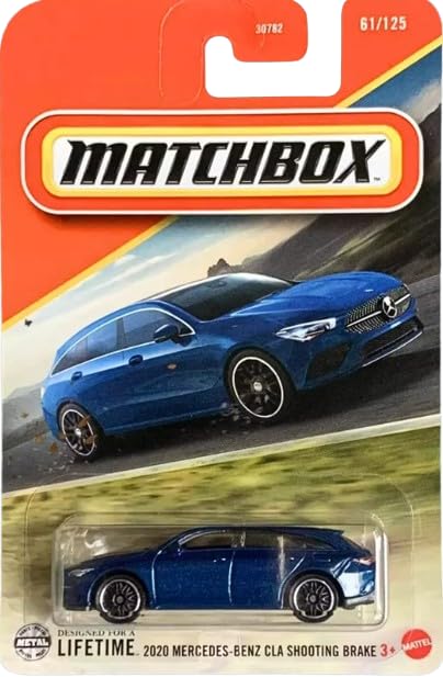 Matchbox 1:64 Scale Diecast Mercedes-Benz CLA Shooting Brake, Blue, 61/125, 2020