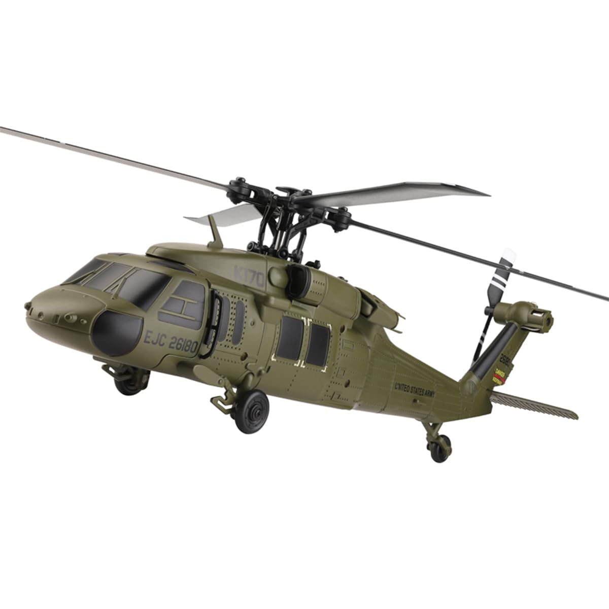 YounggDiy Mini WL K170 Black Hawkk Helicopter for Adults, WL K170 Black Hawkk UH-60L 170 2.4G 4CH Flybarless RC Helicopter, Outdoor Hobby RC Toy Model