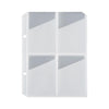 Jeachan 10 Pack 4 Pocket Sleeve for Yoto Card case, 2 Holes Fit 2 Rings Card Case Card Holder Card Binder, Transparent