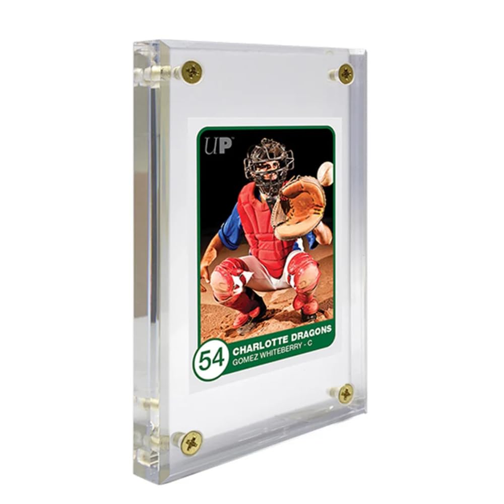 Ultra PRO Lucite Brik 1? Screwdown - Clear Acrylic Trading Card Holder with Four?Screw Closure, Premium Display Case for Standard Cards and Photos