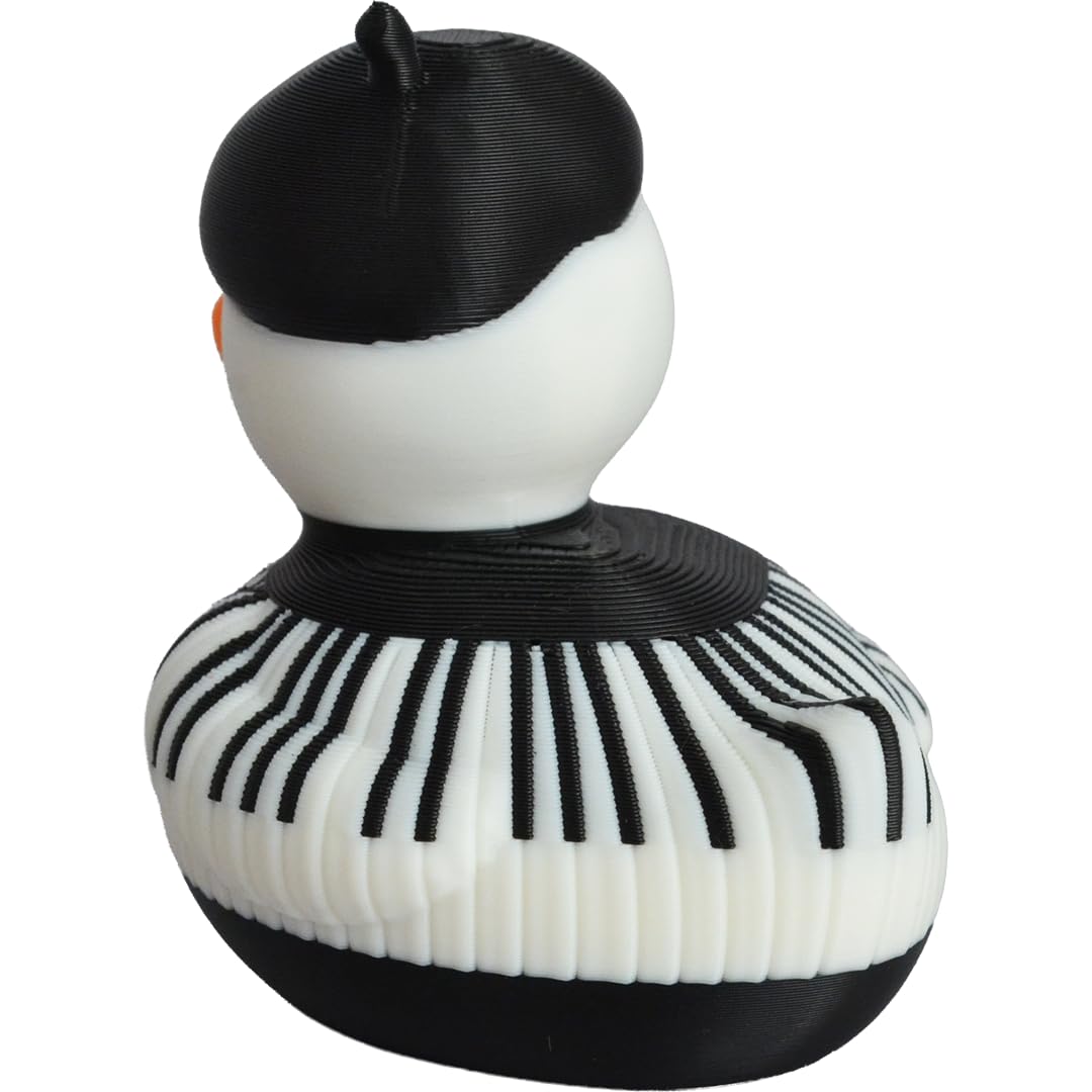 Alberts Gifts Music Keyboard Duck/Black & White Hard Plastic Figure