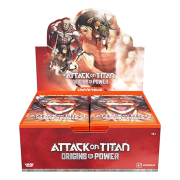 UniVersus: Attack on Titan: Origins of Power - Booster Display - Includes 24 Booster Packs (11 Cards Ea), Deck-Building Card Game, Randomly Assorted