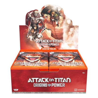UniVersus: Attack on Titan: Origins of Power - Booster Display - Includes 24 Booster Packs (11 Cards Ea), Deck-Building Card Game, Randomly Assorted