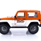 Jada M&M's 1:24 2007 Jeep Wrangler Die-cast Car & 2.75" Orange Figure, Toys for Kids and Adults