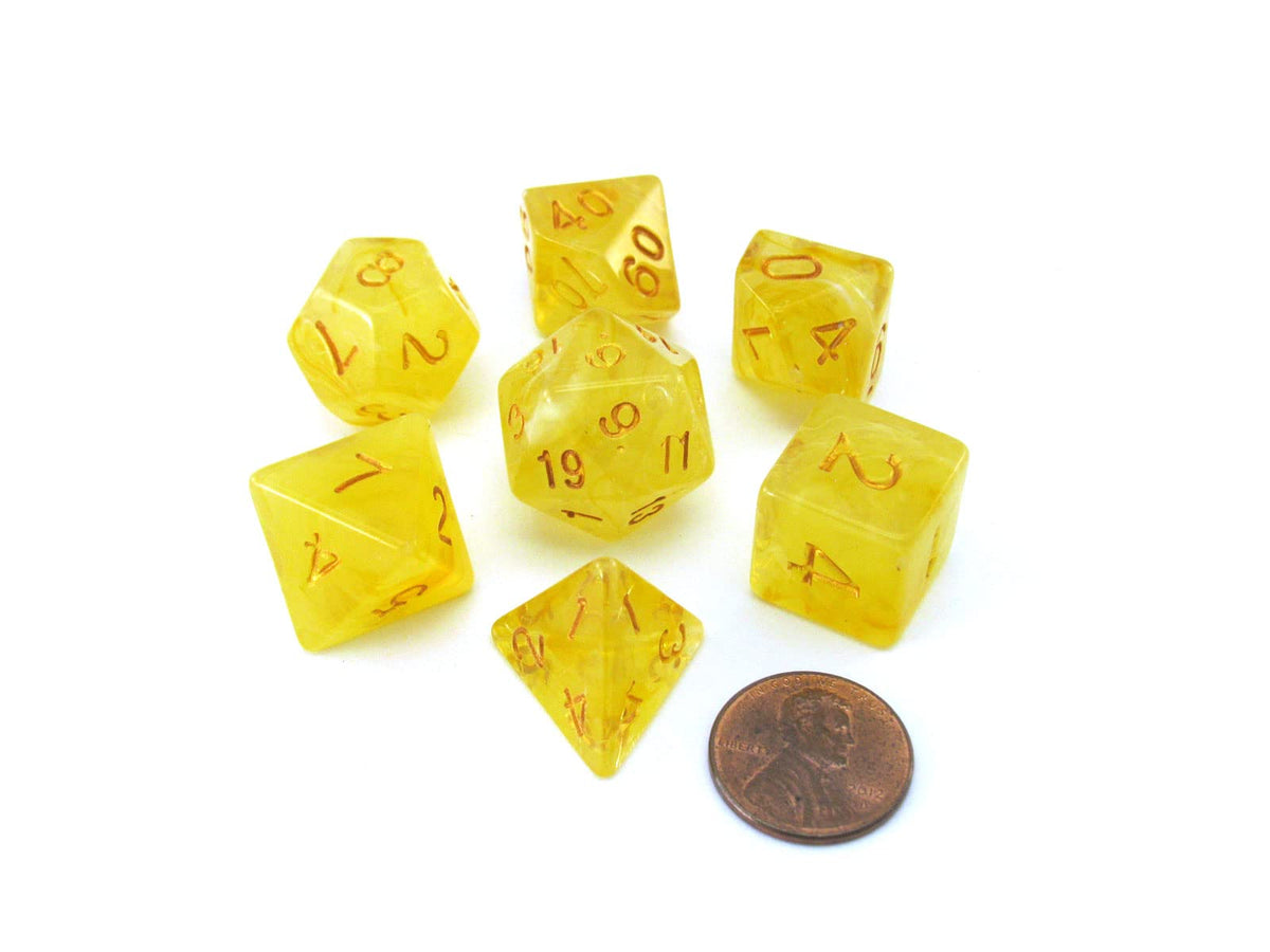 Reaper Miniatures 19027: Lucky Dice - Gem Yellow - Pizza Dungeon Dice