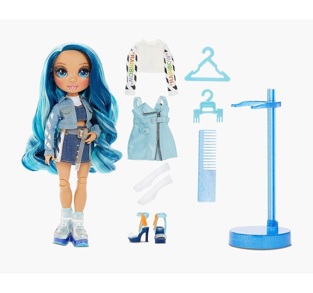 Rainbow Surprise Rainbow High Skyler Bradshaw - Blue Clothes Fashion Doll with 2 Complete Mix & Match Outfits and Accessories, Toys for Kids 4 to 15