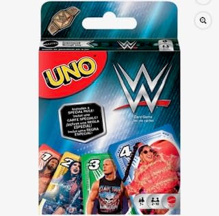 Mattel Games UNO WWE Card Game Featuring Collectible Deck with Fan-Favorite Superstars for Kids & Family Nights & Parties