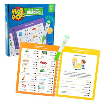 Educational Insights Hot Dots Let's Learn 1st Grade Reading, Reading Activity Workbook, Ages 6-7