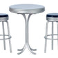Dollhouse Miniature Tall Table W/2 Stools, Black #T5915