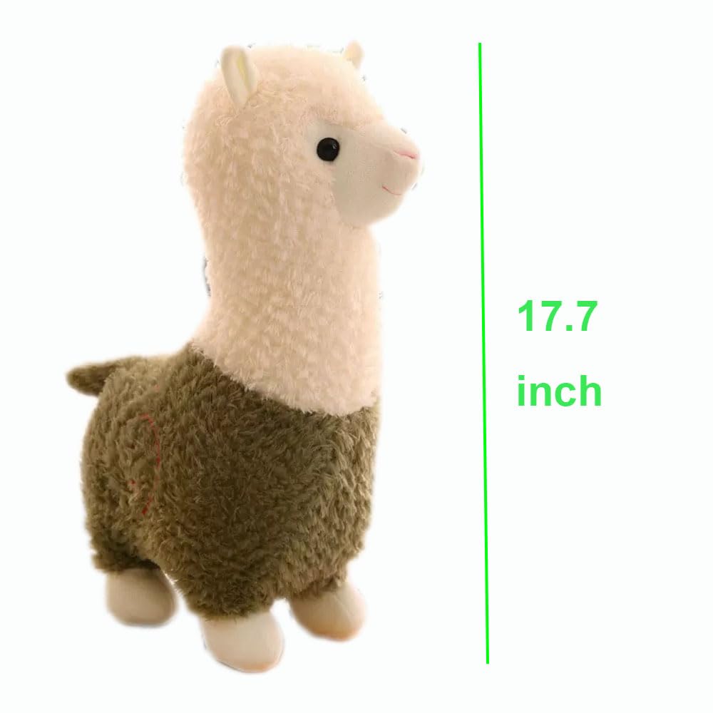 Llama Stuffed Animal Cute Alpaca Plush Toy 17.7 inch for Girls Boys(Alpaca 45cm lvse)