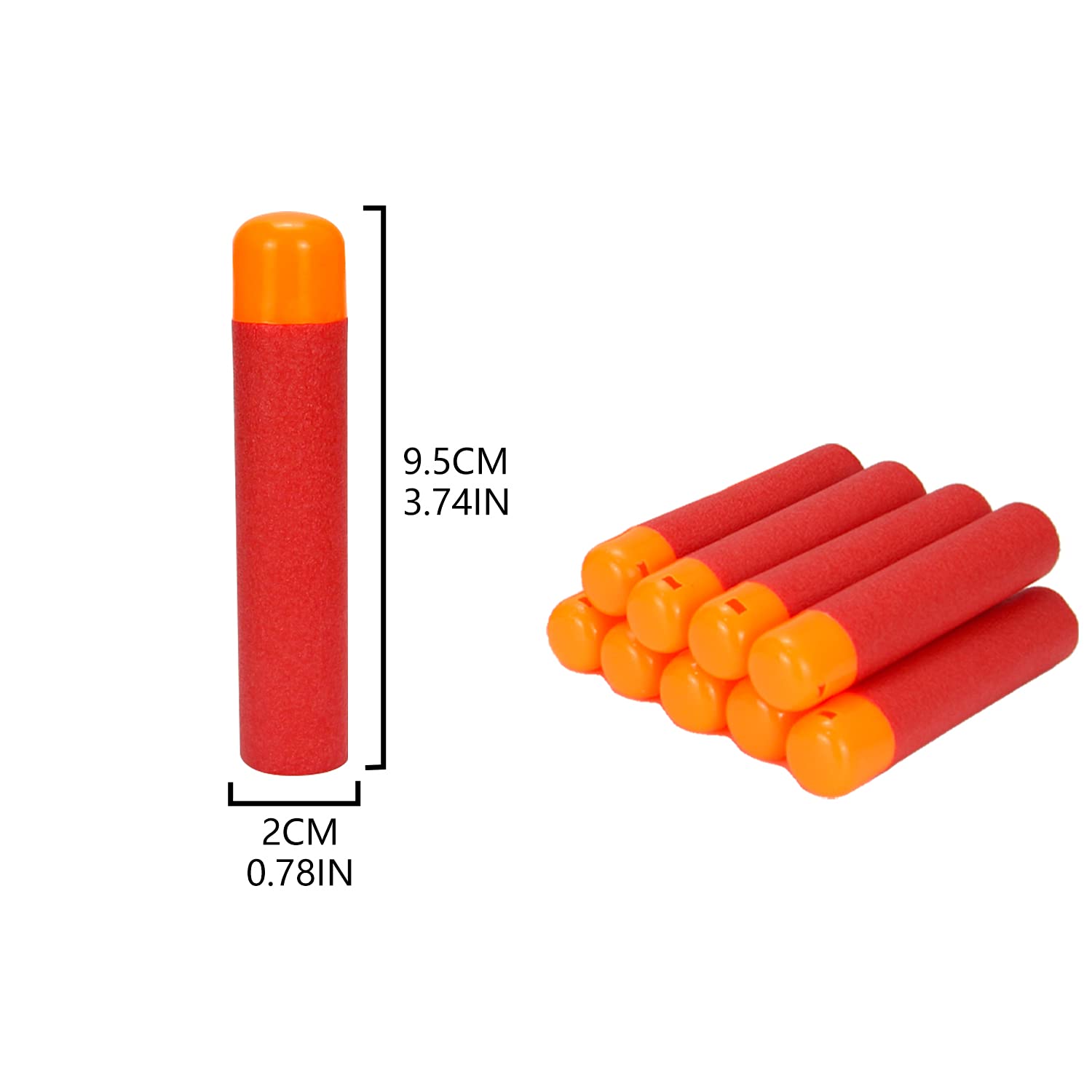 TORMEN Mega Darts Refill Pack, Compatible for Nerf Mega Series, 36 Pcs, Red