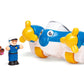 Wow Toys Police Plane Pete - Friction Powered Toy Plane with Pilot & Police Figures | No Batteries, Durable Preschool Vehicle for Toddlers Ages 1-5