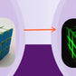 AMAZA 3x3 Fluorescent Speed Cube, Green Luminous, Plastic, Puzzle, 1 Set, 1 Piece, 1 Count, Adult