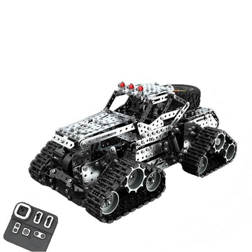 XURUYI Building Sets Stem Assembly Metal 3-D Puzzle Off-Road Model Car Building Kit Construction Set Toys Assemble Remote Control Snowmobile