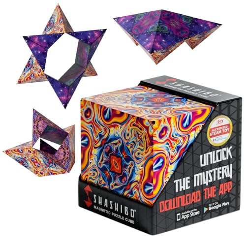 Shashibo DODECA Magnetic Puzzle Cube, Sensory Fidget Toy for Adults & Kids, Stress Relief Fidget Toy for All Ages, Cool Fidget Toys for Desk, Shape