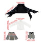 niannyyhouse BJD Doll Clothes for 1/4 Ball Jointed Dolls, Magic Robe Set Suitable for Girls and Boys, Action Figure Dress Up Accessories (Red+Black