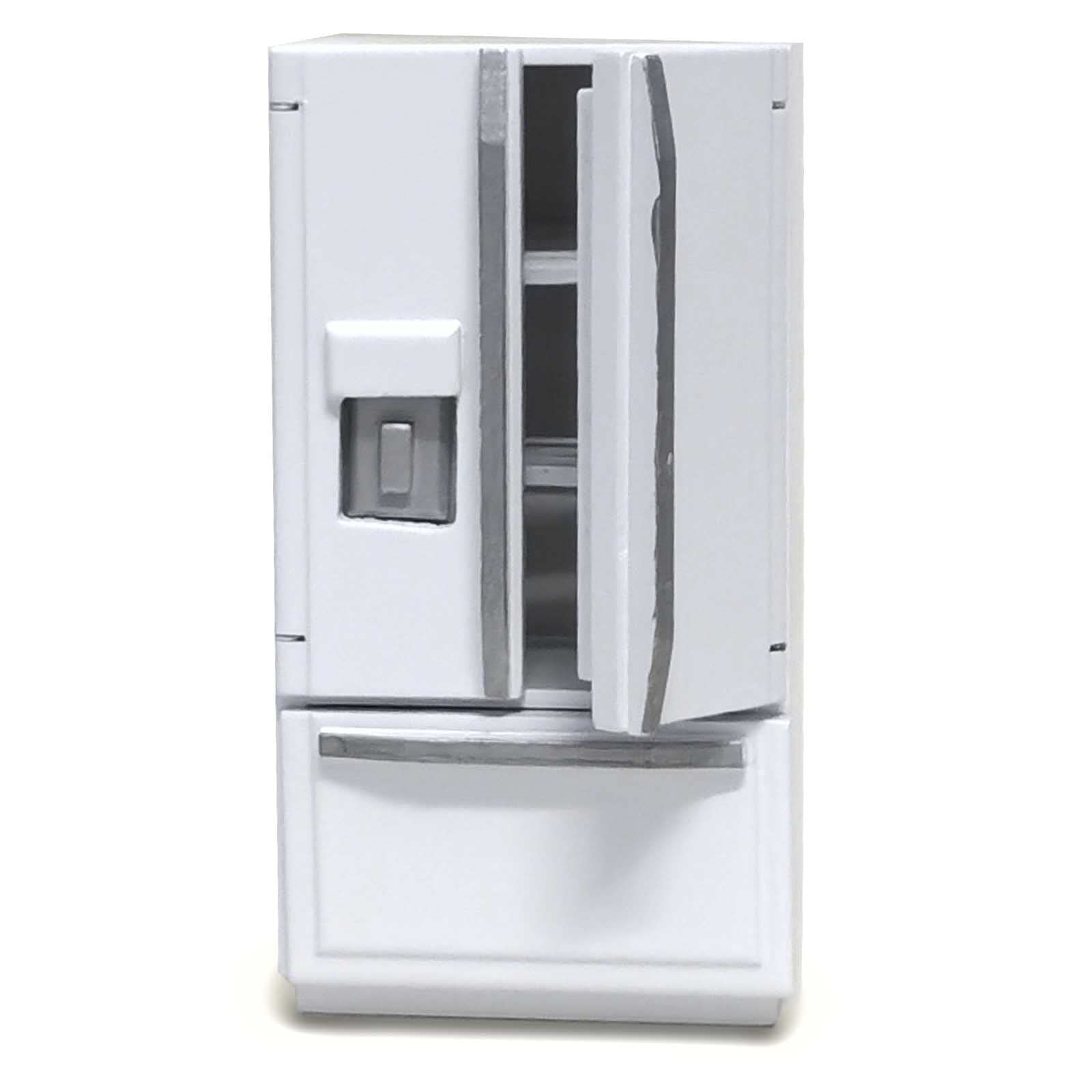 FIIMO 1/12 Dollhouse Miniature Fridge,Dollhouse Furniture Wooden White Fridge Refrigerator Dollhouse Decoration Accessories