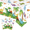SpinLaLa 3-Piece 54 x 108 Inch Dinosaur Theme Plastic Tablecloth - Disposable Rectangle Table Cover for Dining, Picnic, Birthday, Baby Shower, Dino