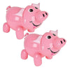 Zugar Land Large 24" Pink Pig Inflatable (2 Pack) Fun Farm Animal Balloon and Party Decoration