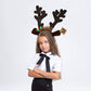 KINREX Christmas Reindeer Antlers Hat - Festive Reindeer Headbands made of Sequin Fabric- 13.5” x 10.5” Reindeer Antler Headbands Great for Kids