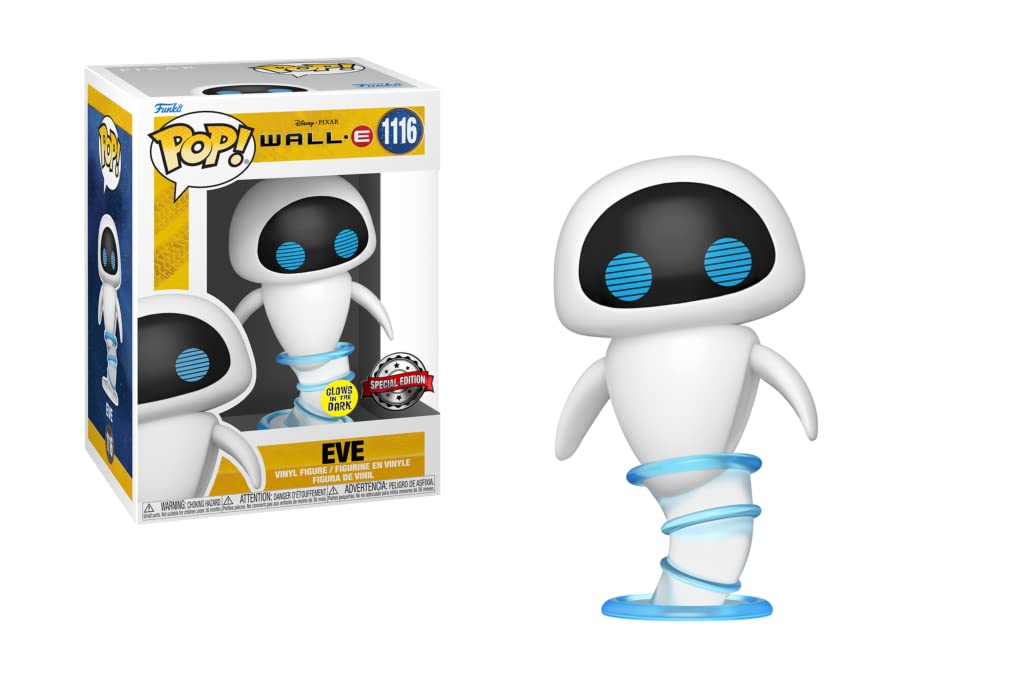 Funko Pop! Disney: Wall-E - Eve Flying - Glow in The Dark - Collectible Vinyl Figure - Gift Idea - Official Products - Toys for Kids and Adults -