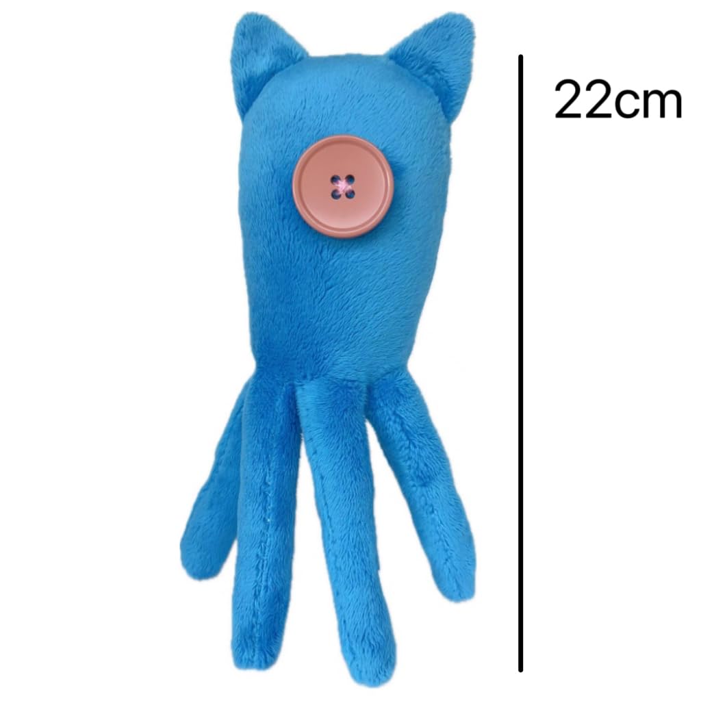 LMDMML Blue Squid, Octopus Plush with Button Eye, Stuffed Animal for Room Decor, SW005