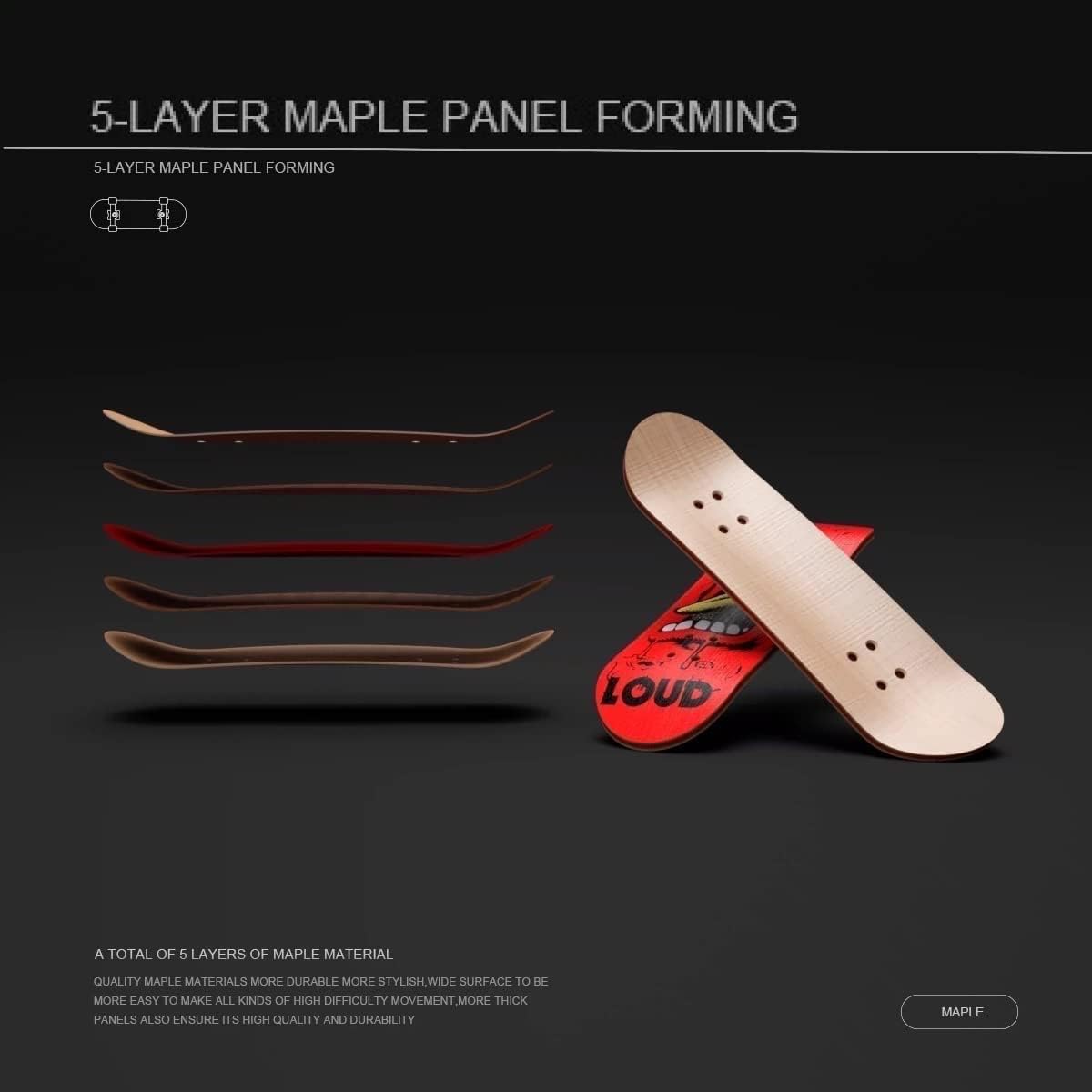Lently Wood Fingerboards, Mini Fingerboards, 99mmL*29mmW (Starfucks Skeleton)