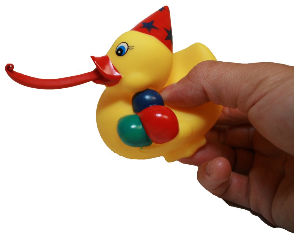 Rubber Ducks Family Party Rubber Duck, Waddlers Brand Toy Rubber Duck Squeaking and Tongue Blowing Party Celebration Fun, All Depts. Favor Gift New