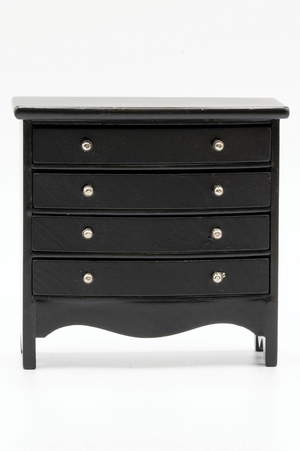 Dollhouse Miniature Chest of Drawers (Black)